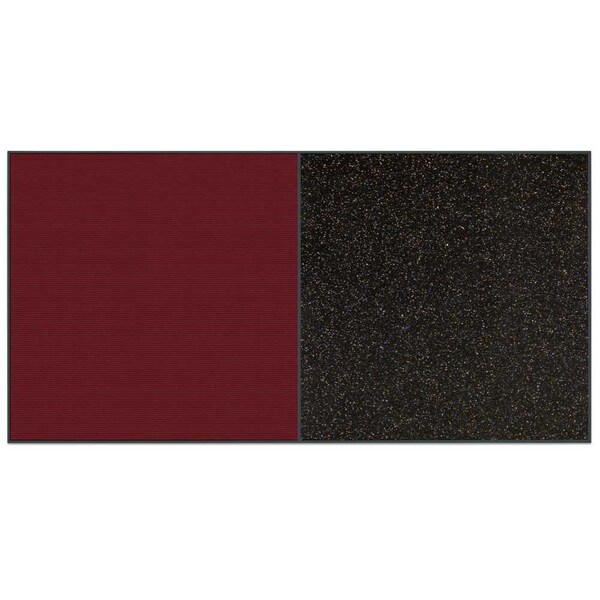 Sliding Door Indoor Enclosed Corkboard, 9, UV9011ACSH-SATIN-FORBO